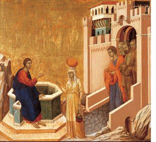 Christ and the Samaritan Woman, by Ducio di Buoninsegna